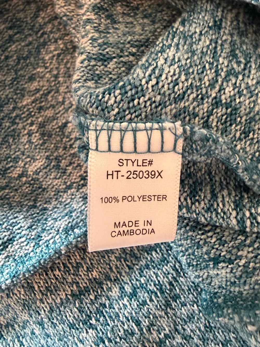 Zenana Outfitters Heathered Blue Crewneck Sweater